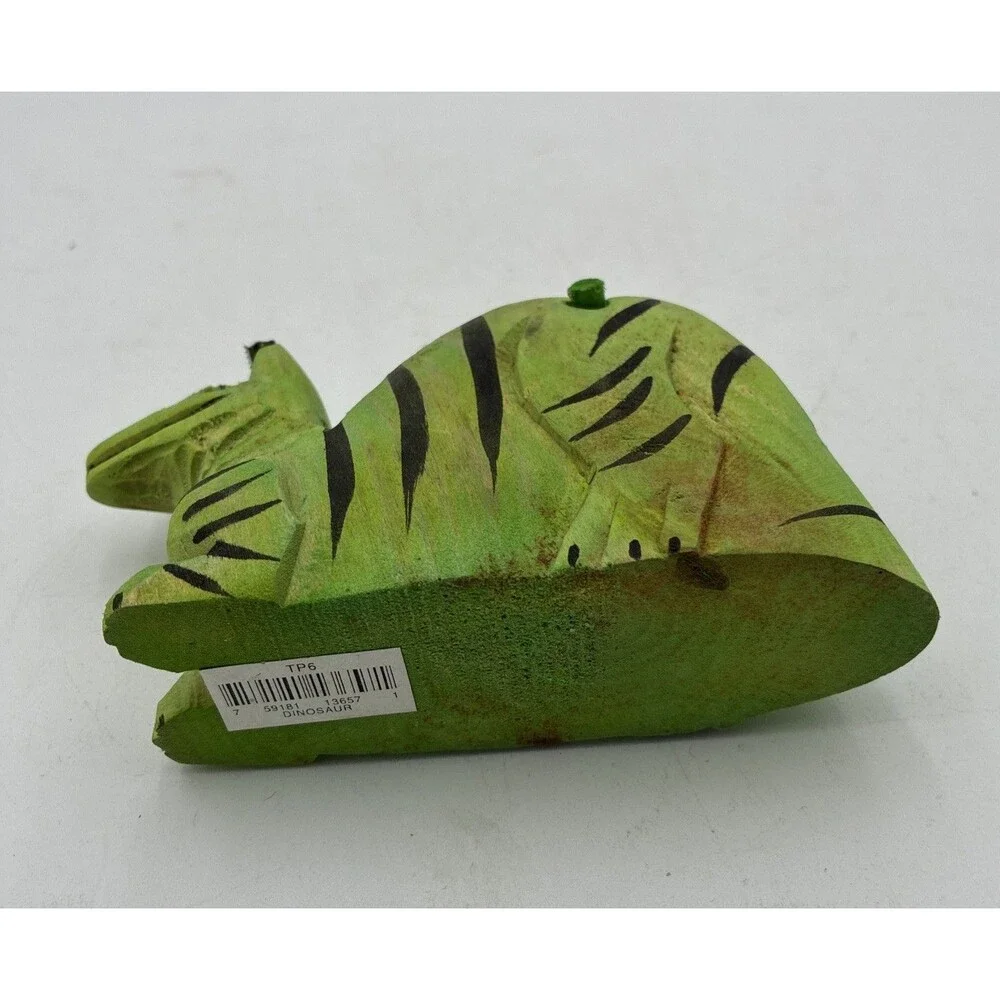 dinosaur head shape Tape Dispenser desk top wood carving